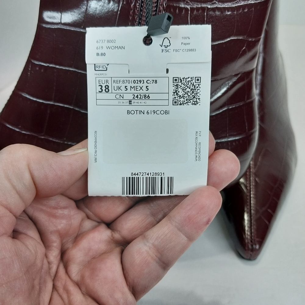 Mango Cobi Kitten Heel Ankle Boots, NWT, Size 38|US 8 - Picture 4 of 12